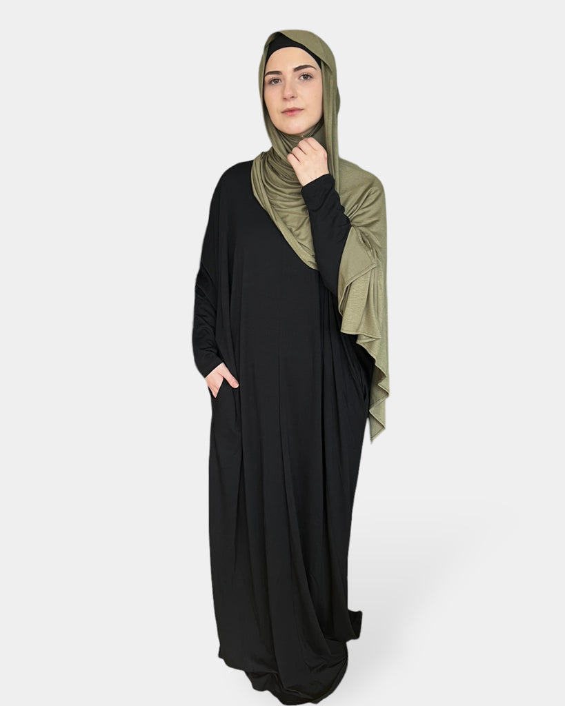 Premium Jersey Abaya (Black)
