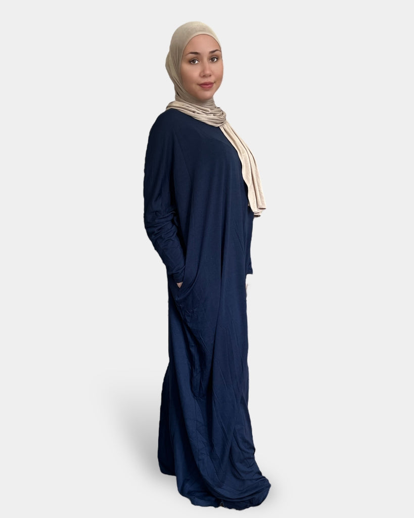 Premium Jersey Abaya (Navy)
