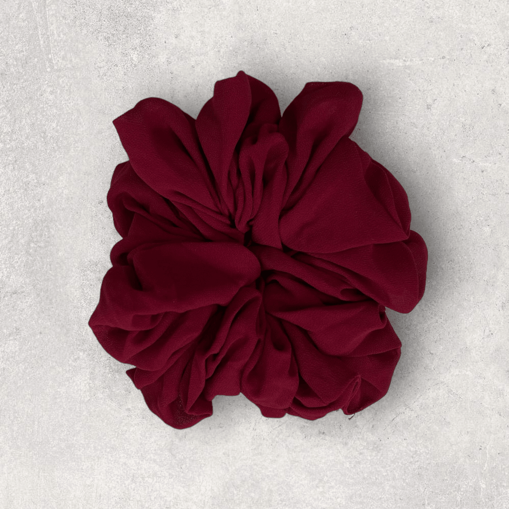 Premium Chiffon Scrunchie (Medium - Rose) - Hidayah - https://hidayah.dk/